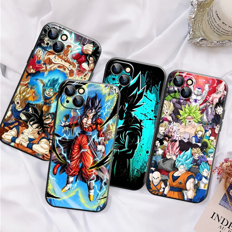 

Japan Cartoon Dragon Ball Phone Case For Apple iPhone 13 12 11 Pro 12 13 Mini X XR XS Max SE 6 6s 7 8 Plus Coque Liquid Silicon