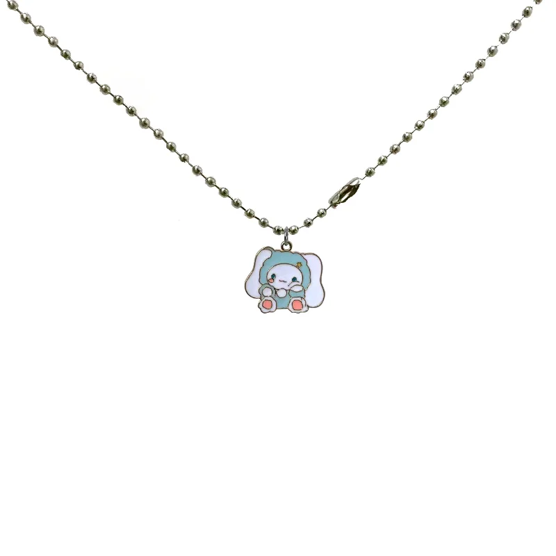 

Sanrio Hello Kitty Cinnamoroll Necklace for Women Clavicle Chain Bead Chain Accessories Ornament Anime Cartoon Kawaii Girls Gift