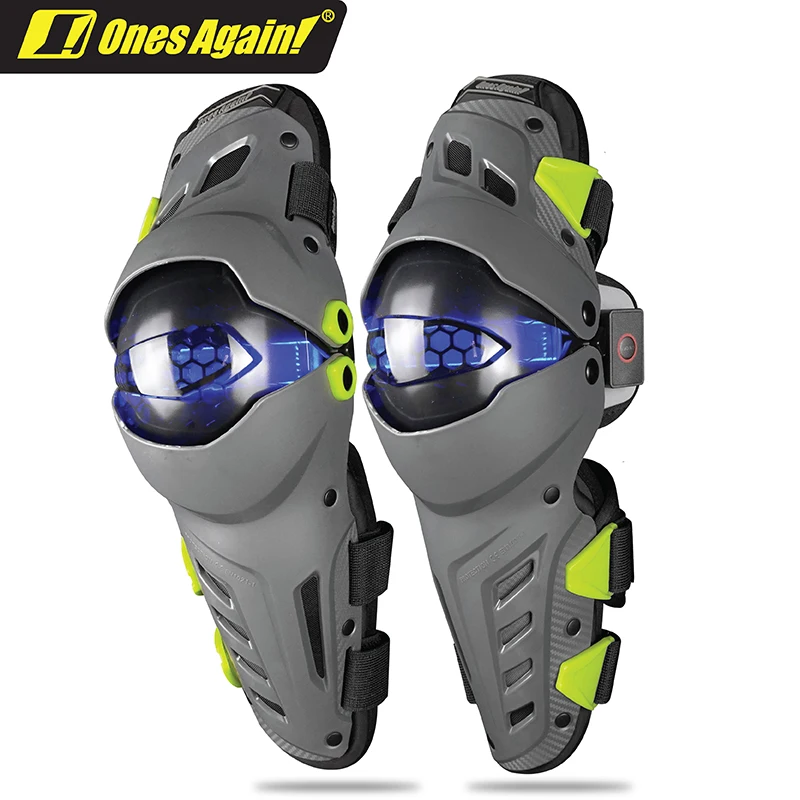 Ones Again! KP03 Motorcycle LED Lighting Knee Guards Rider Protector Four Seasons CE Riding Moto Equipment for Men Knee Pads enlarge