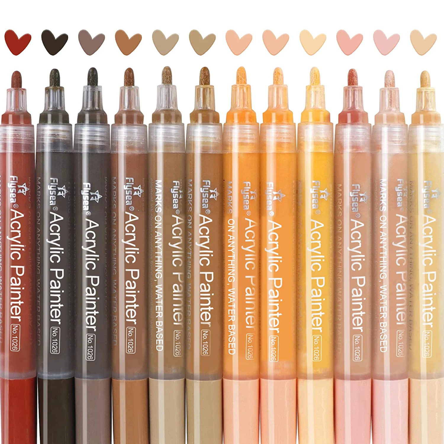 

12 Colors Skin Tones Art Markers 0.7mm Extra Fine Tip Acrylic Paint Pens Sketch Portrait Manga Drawing Illustration Sketching