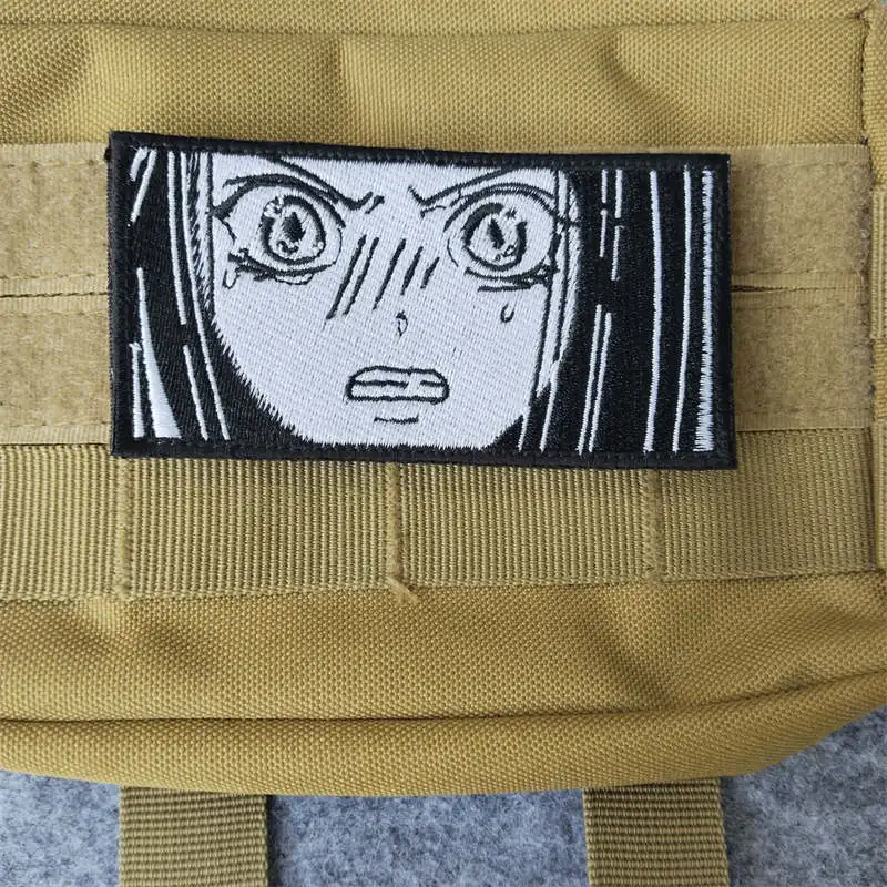 Анимационная вышитая нашивка Rifeng аниме с электрической пилой женские глаза