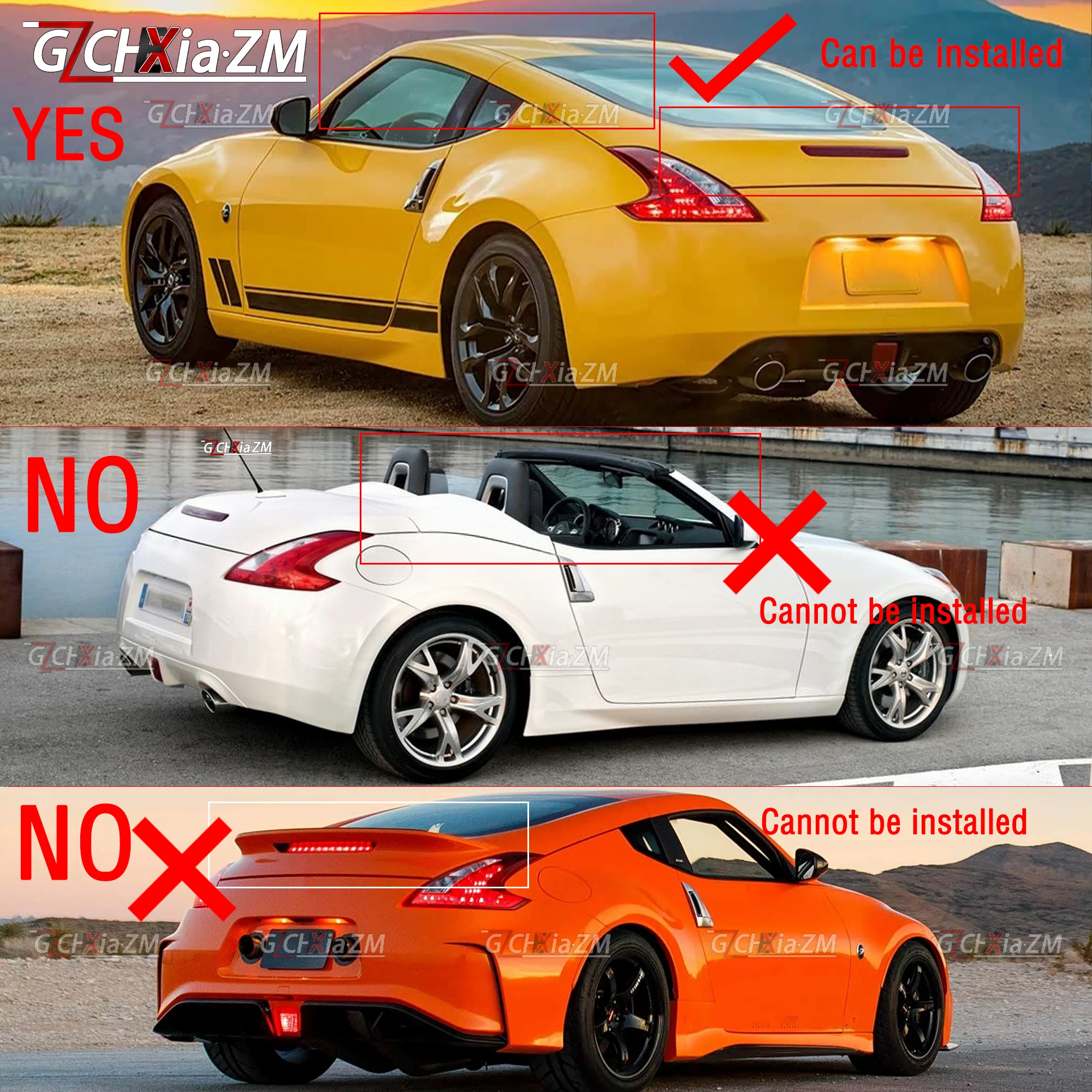 Для Nissan 370Z Z34 2008-2019 годов: Модернизированный задний спойлер в стиле AJT, крышка багажника, диффузор, аэродинамический комплект из углеродного волокна (art.: 3920da96ef6d7) - 3920da96ef6d7