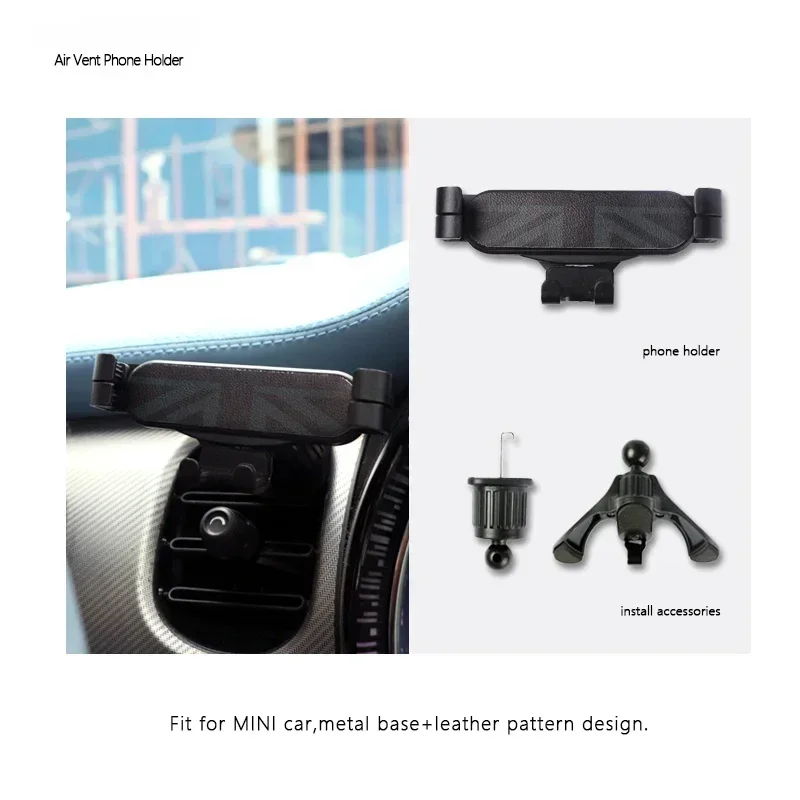 Универсальный автомобильный держатель для телефона Mini Cooper R50 R52 R53 R55-R61 F54-F57 Clubman Countryman, аксессуары для крепления телефона с вентиляционным отверстием