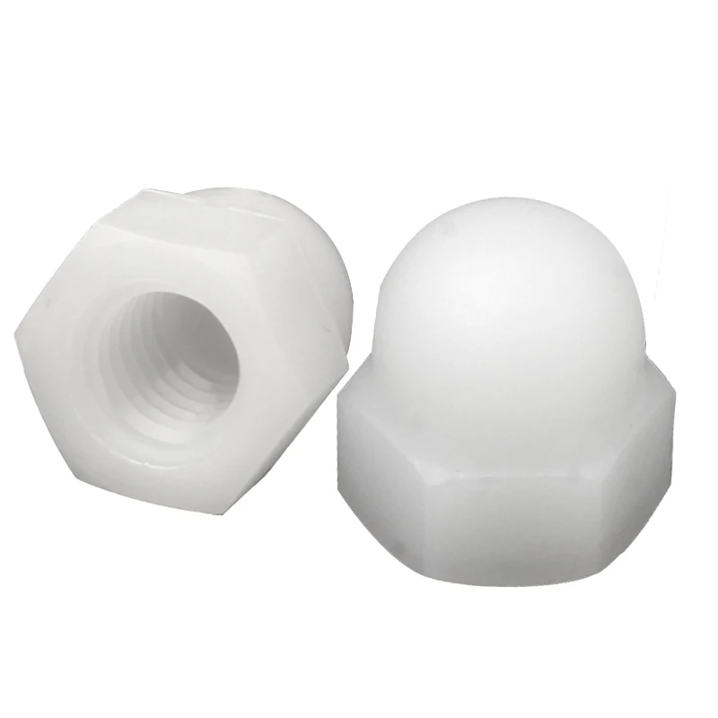

HOWSHENG 10-50 шт. нейлоновая колпачковая гайка M3 M4 M5 M6 M8 M10 M12 пластиковая черная белая шестигранная куполообразная гайка для изоляции