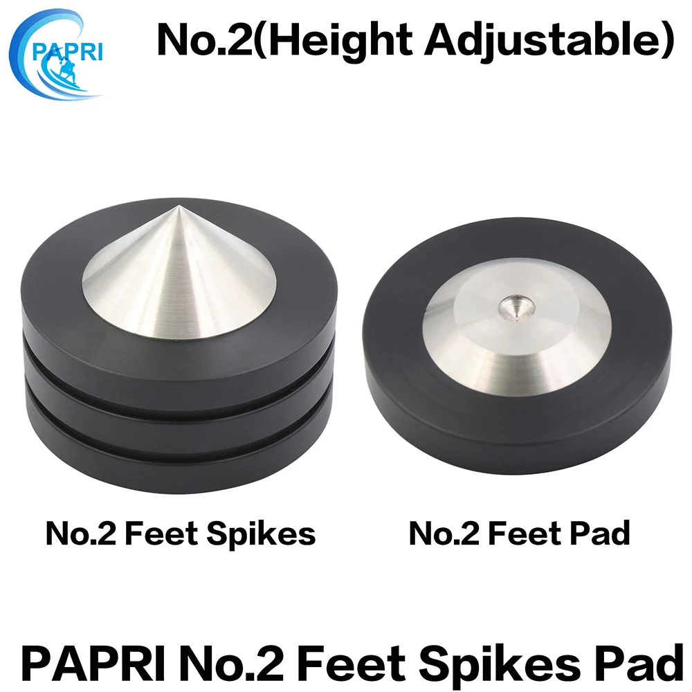 

PAPRI 4PCS/Lot 49MM*47MM 304 Stainless Steel Graphite Spikes Feet Pad For Speaker Amplifier Instrument Equipment Turntable CD
