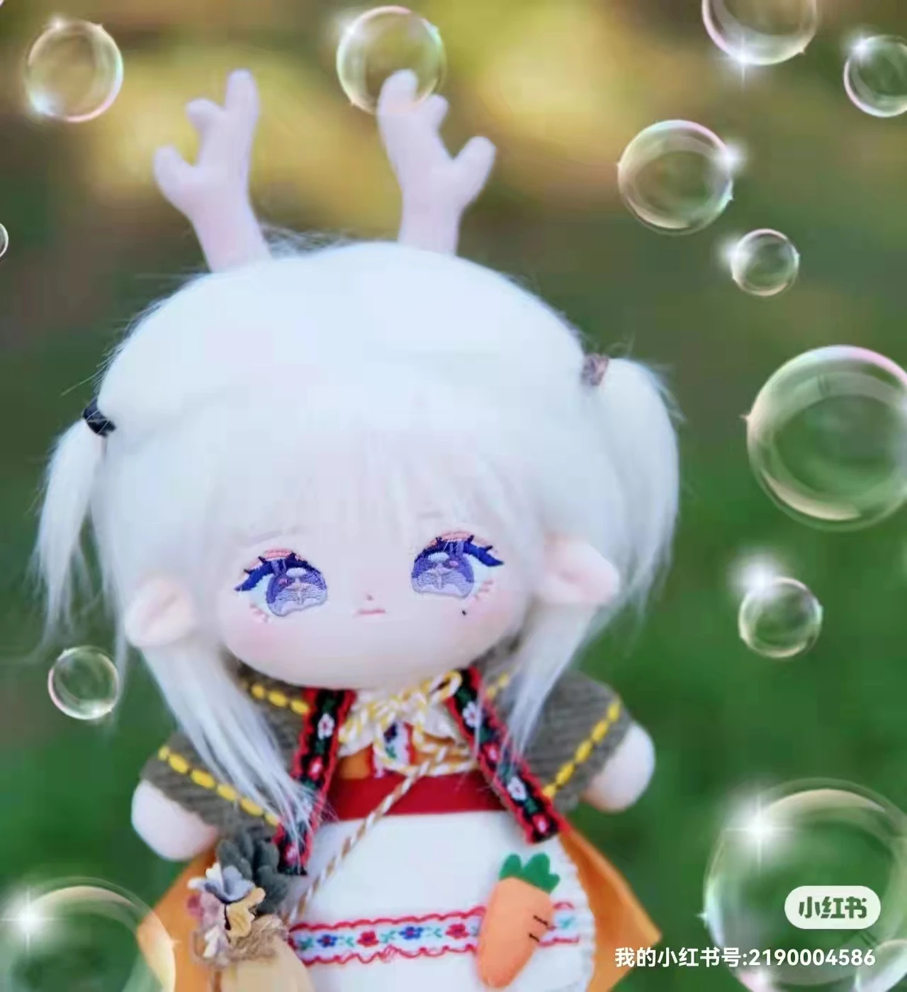 Kawaii 20 см без атрибутов милый плюшевый дракон девочка белый жареный волос рога