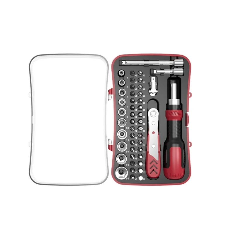 

47/77 шт. Набор отверток с храповым механизмом и набор головок с прецизионной отверткой с удлинителем и битами для ювелирных