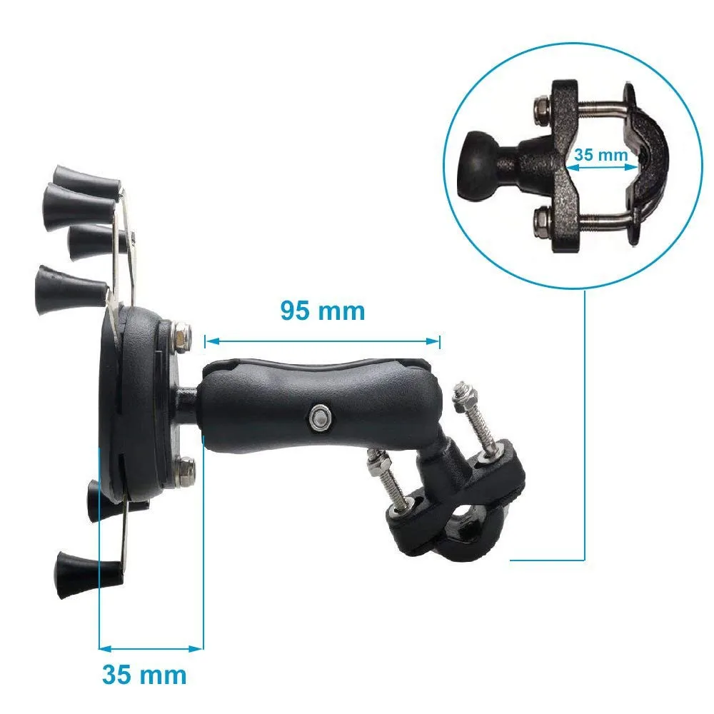 XMXCZKJ Motorcycle Handlebar Phone Mount Holder Bike Mobile Cell Phone Holder Smartphone Support for Iphone 11 Xiaomi Huawei