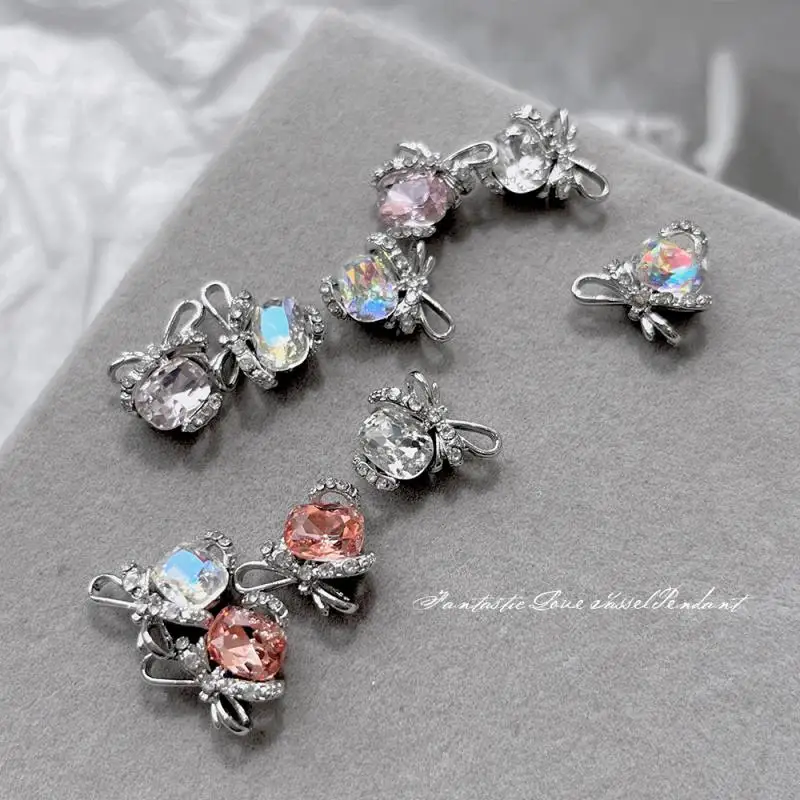 Новый Маникюрный инкрустированный сплав маникюрный аксессуар бант для