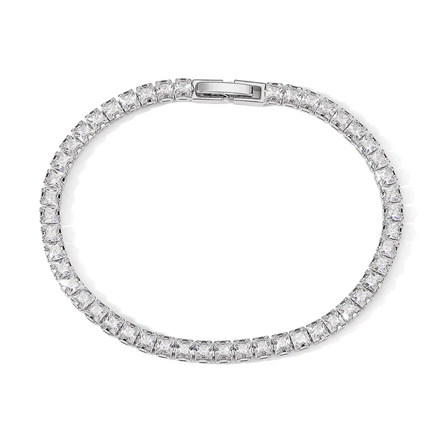 теннисный браслет с фианитами