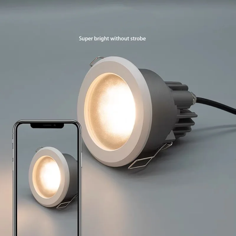 

Waterproof Downlight Embedded Cob Led Waterdicht Anti-Fog Down Light Shop Deur Keuken Wc Badkamer Douche Spot Anti-Dazzle Light