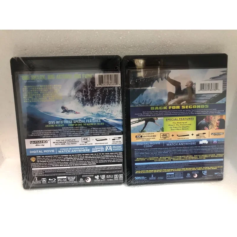 Фото Blu-ray диск 4K «Мегалодон 1 и 2: Абисс» — 2 диска, абсолютно новые, в запечатанной коробке. №2