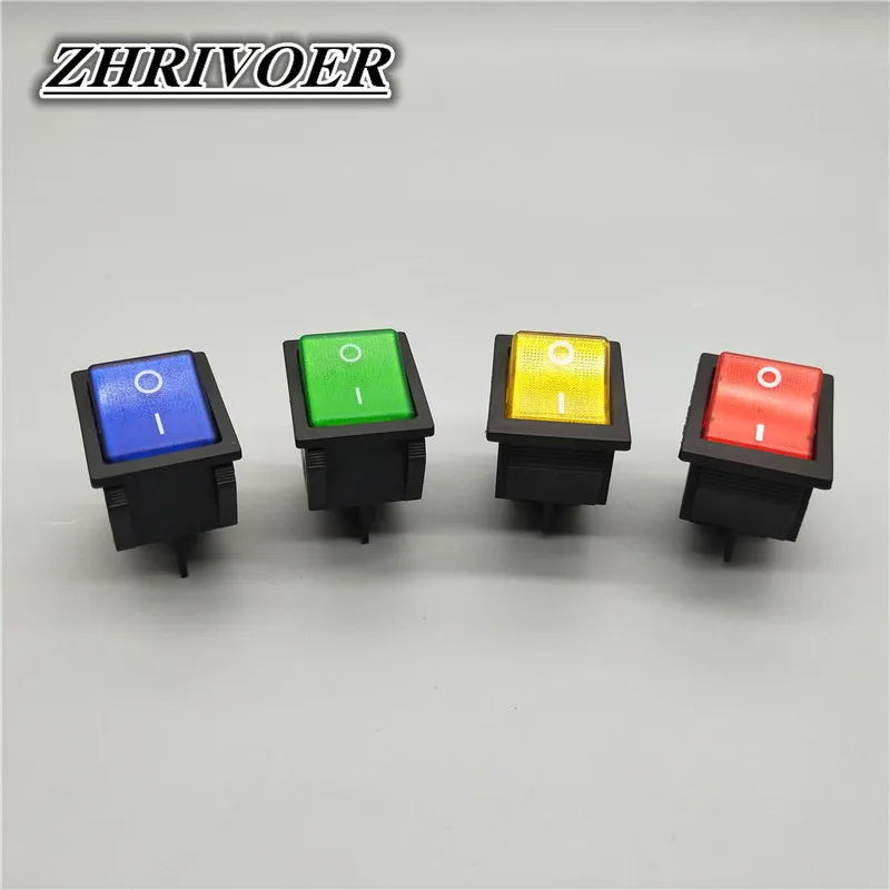 KCD4 ВКЛ-ВЫКЛ 30A/250V 16A/250V тяжелой нагрузке 4 Pin T85 кулисный переключатель с светильник 12V 24V 110V 220V 380V