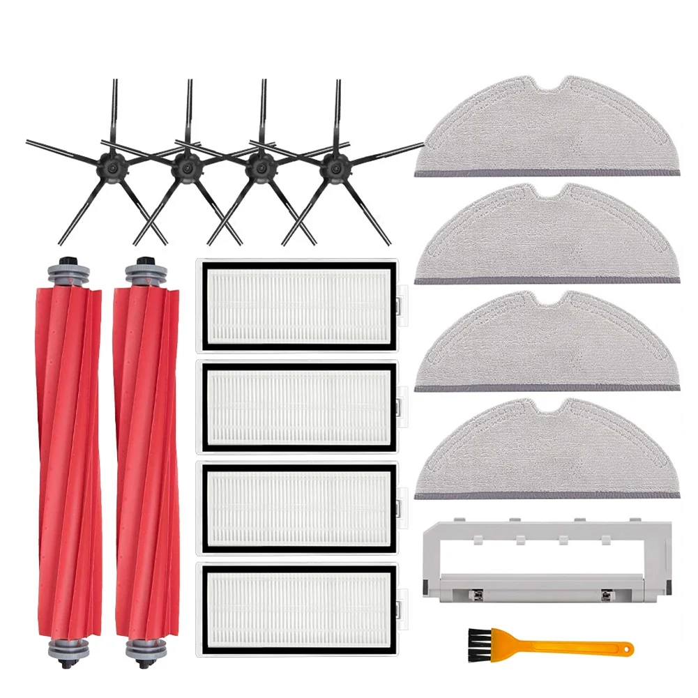 

For /+/ Max/ Max+/ Plus/ /T8 Robot Vacuum Spare Parts Main Side Brush Hepa Filter Mop,Black