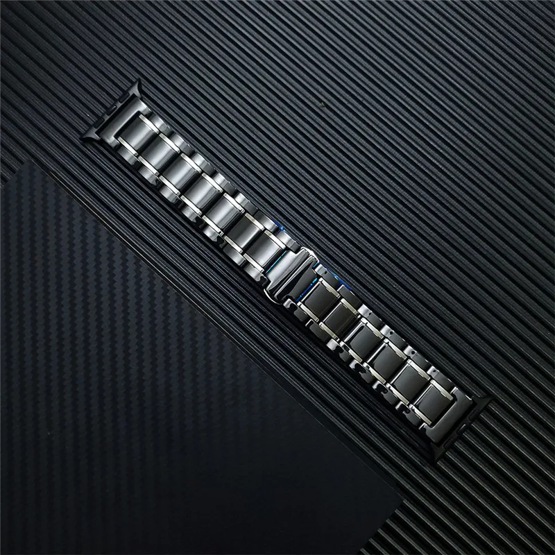 Ремешок керамический складной для Apple Watch Ultra 2 49 мм series 9 8 7 6 5 4 38 40 41 42 44 45 аксессуары