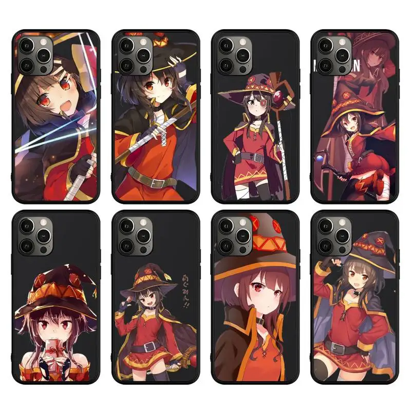 

Megumin Anime Phone Case For IPhone 13 12 11 Pro Max Mini Xs X Xr 8 7 6 6s Plus Se 2020 Silicone Cover Funda