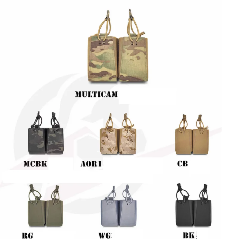 

Outdoor Military Airsoft Tactical Belt 556/762 Dual Magazine Bag "Elastic Bungee Rope" Edition