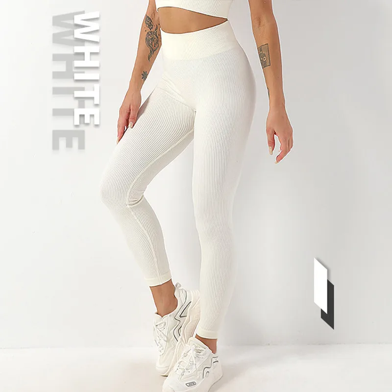 2022 New Yoga Pants High Waisted Gym Leggings Sport Women Fitness Seamless Female Legging Tummy Control Running Training Tights