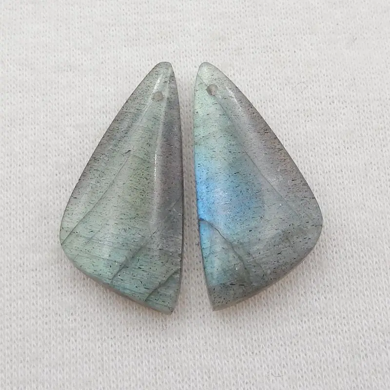 

Semiprecious Stones Jewelry Natural Labradorite Earrings Accessories For Women 28x13x4mm 5g
