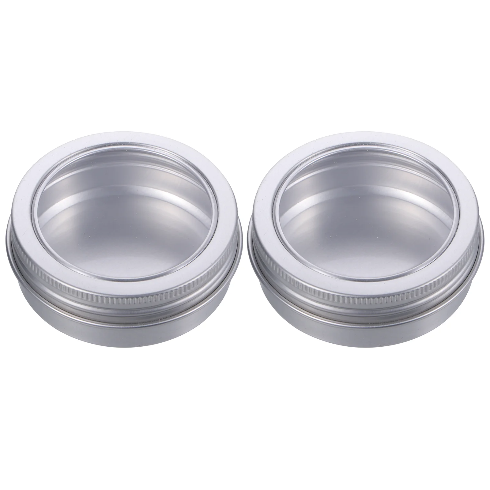 

12pcs Tin Round Jars Tin Candy Box Aluminum Tin Cans with Lids Packaging Cans Tin Cans with Window Lids