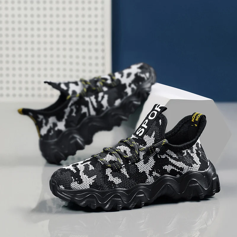 Children's Camouflage Sneakers Fashion Boy Girl Sports Shoes Baby Kids Breathable Running Shoes Toddler Soft Comfortable