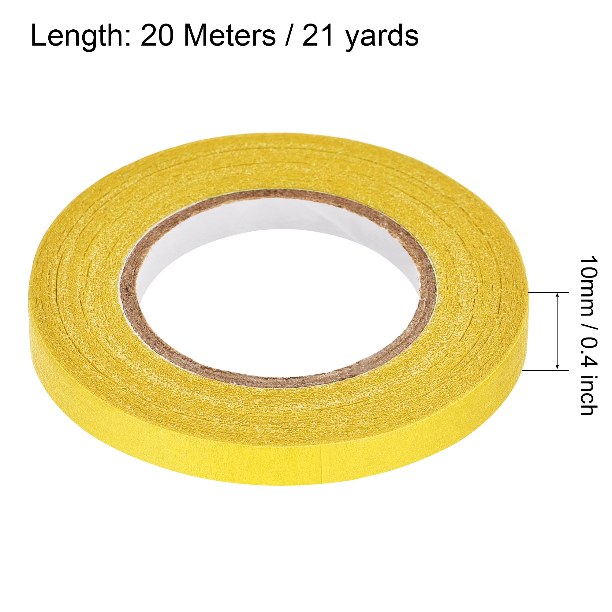 

Uxcell 3 шт. 10 мм, 0,4 дюйма, ширина 20 м, 21 ярд, Маскировочная лента, лента для художников, рулоны желтой ленты для рукоделия