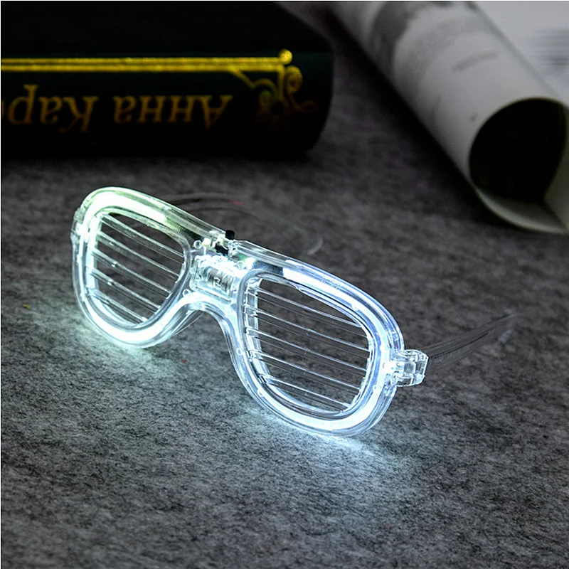 LED Luminous Glasses Halloween Glowing Neon Christmas Party Bril Flashing Light Glow Sunglasses Glass Festival Accessories Rave images - 6