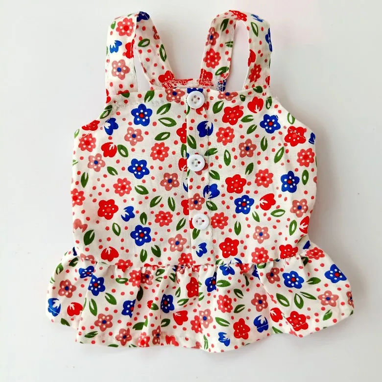 

Dog Clothes Floral Suspender Skirt Cat Clothes Skirt Princess Thin Section Anti-hair Loss Sunscreen
