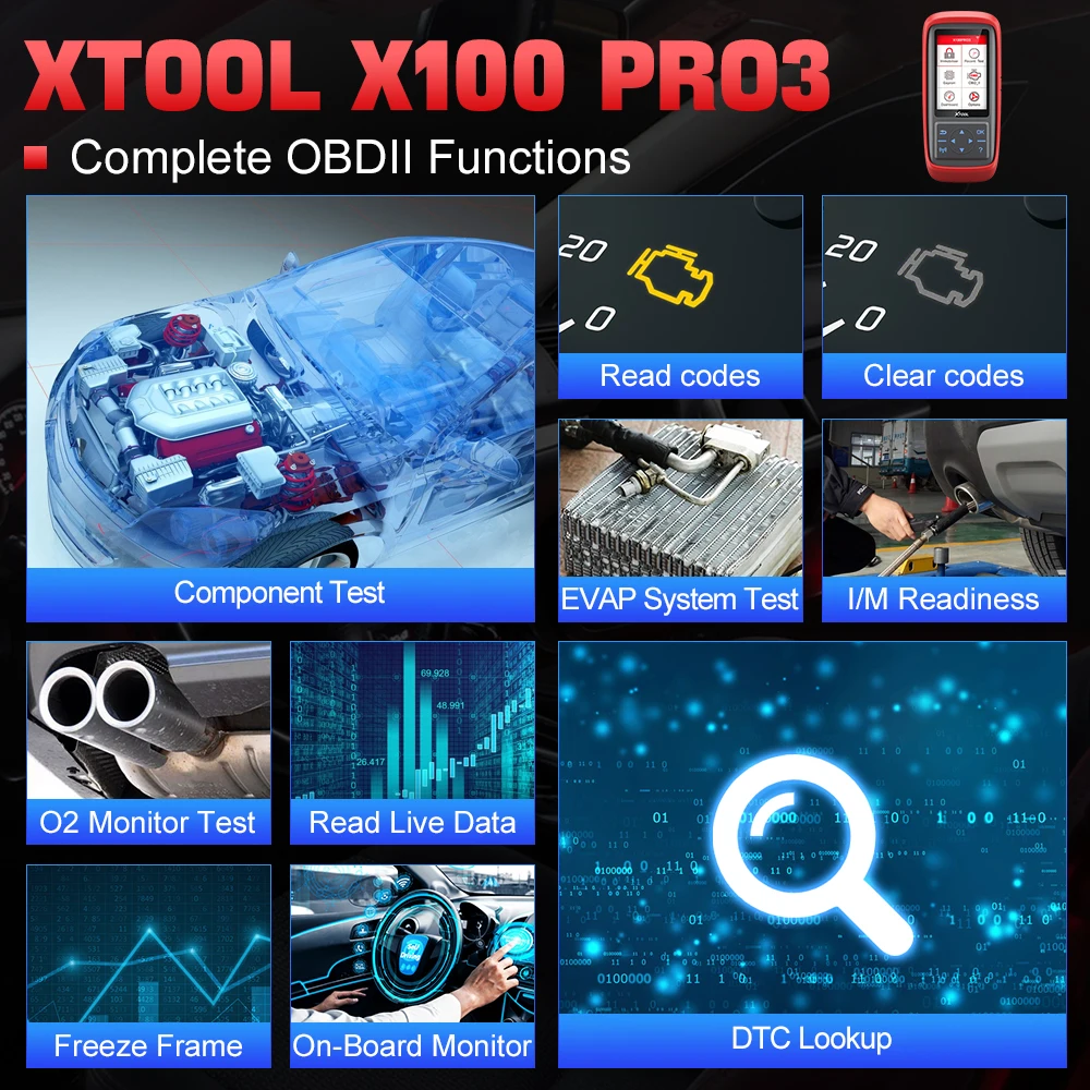 Фото Склад США: XTOOL X100 PRO3 – Новейший программатор ключей OBD2 для восстановления при полной утере, инструменты для слесарей, декодер ключей, сканер, тестер частоты 2026 года №4