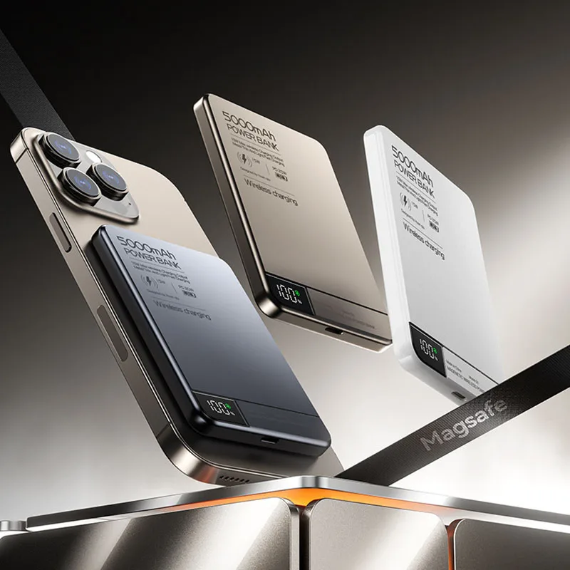 Фото 10000 мАч Power Bank Магнитное беспроводное зарядное устройство Qi PD20W Сверхбыстрая зарядка Powerbank для Magsafe iPhone Samsung Huawei Xiaomi №5