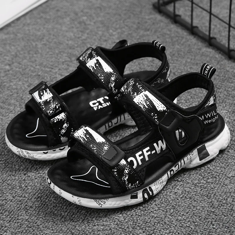2023 Summer Kids Sandals Fashion Children Sandalias Soft Bottom Childrens Shoes Non-slip Beach Boys Sandals for Child