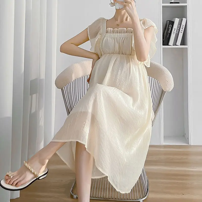 

Платье для беременных летние женские платья модные маленькие летние платья с рукавом летучая мышь свободные платья с открытыми плечами стандартная версия платья