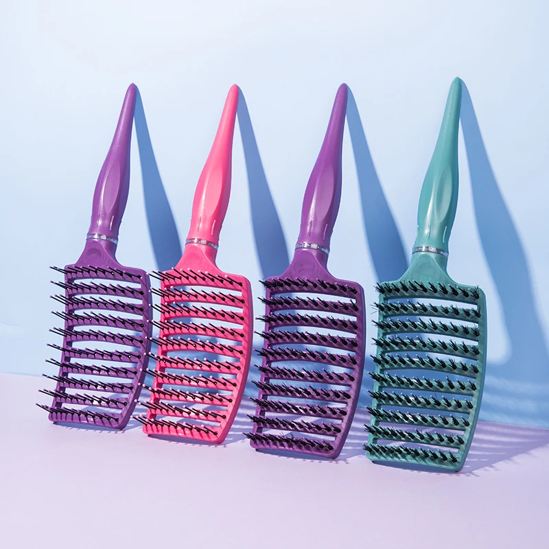 Горячая Распродажа желтая щетка для укладки салона вьющийся хвост искусственная