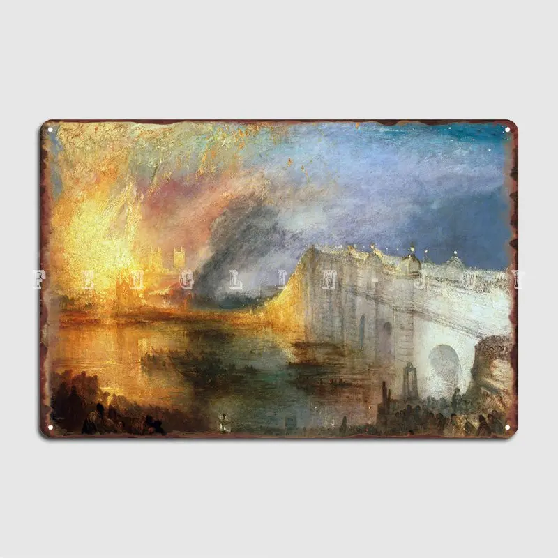 

Vintage The Burning Of The Houses Metal Sign Wall Cave Cinema Printing Wall Decor Tin Sign PostersPub, Bar, Kitchen, BathroomHom