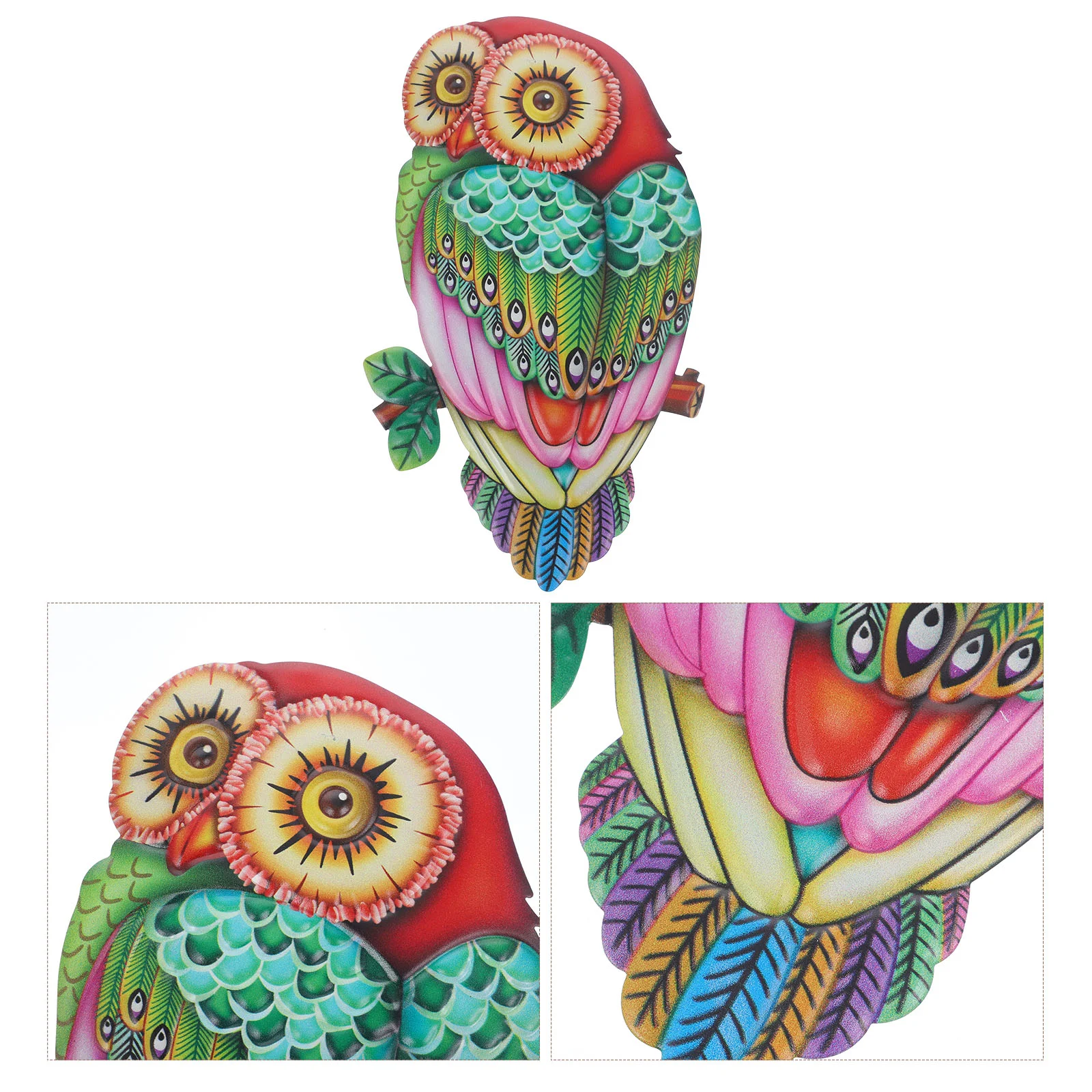 

Parrot Wall Decoration Creative Metal Owl Sculpture Crafts Decors Hanging Housewarming Gift Ornament