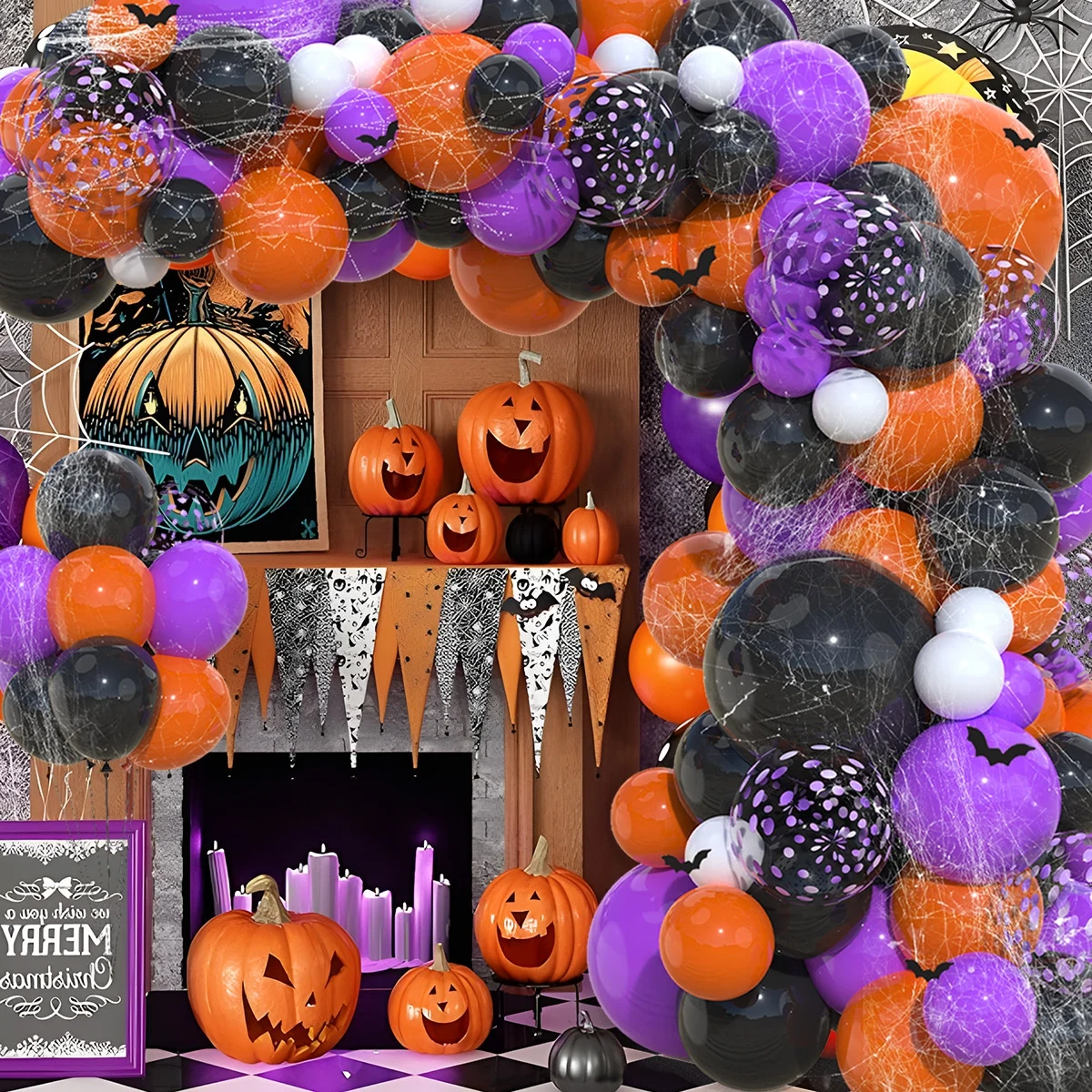 Искусственная гирлянда искусственное украшение для Хэллоуина дома паук летучая