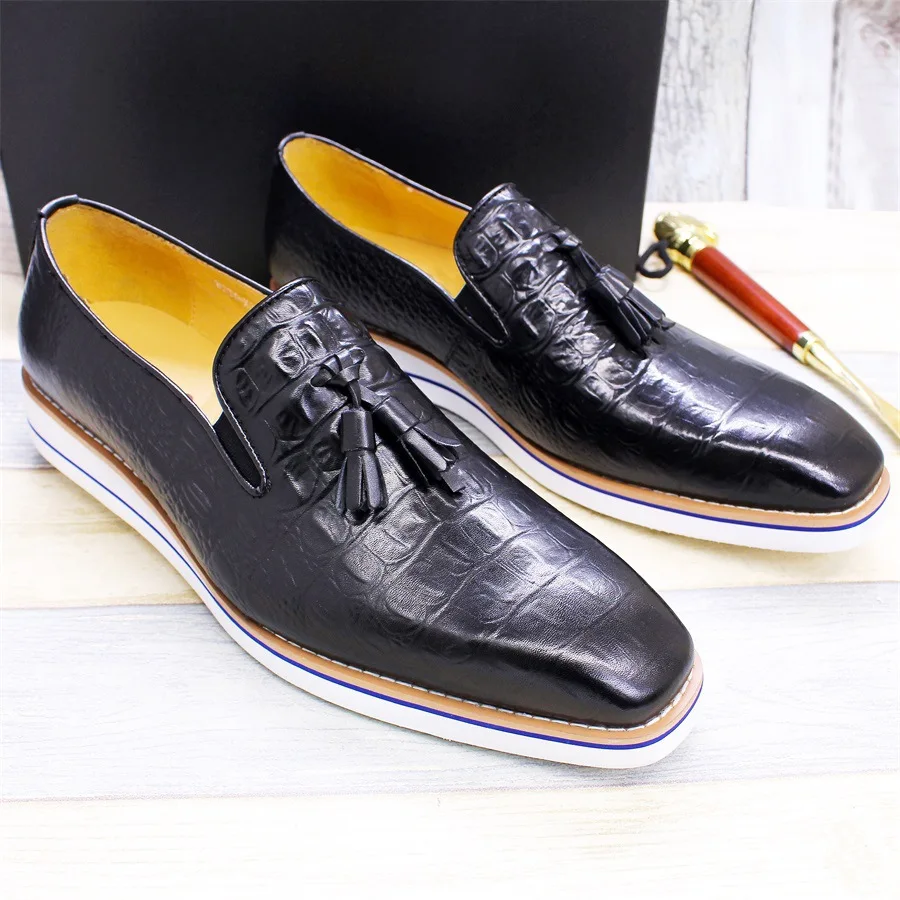 

Handmade Mens Wedding Oxford Shoes Brown Genuine Leather Brogue Men's Dress Shoes Lace Up Business Formal Shoes for Men