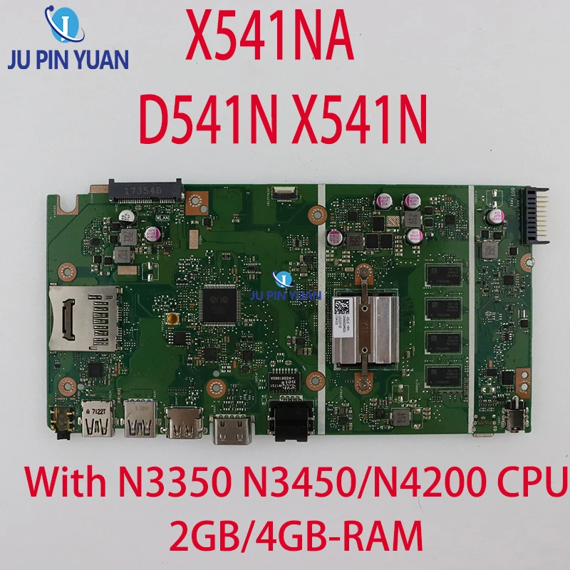 Материнская плата PLACA X541NA для ноутбука ASUS VivoBook Max D541N X541N, материнская плата с N3350 N3450/N4200 ЦПУ 2 ГБ/4 ГБ-ОЗУ
