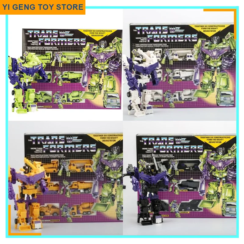 

Transformers G1 Ko Generation 1 Knock Off Devastator Six Constructicons Form Shrapnel Kickback Bombshell Together Figure Toys