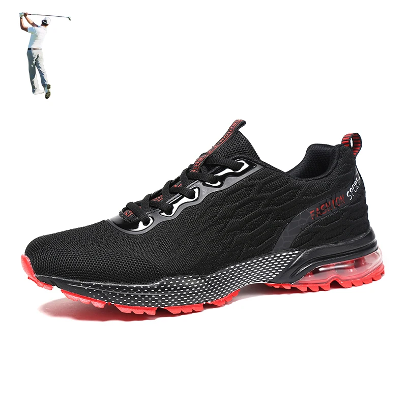 

Men Lightweight Outdoor Golfer Sport Shoes Breathable Mesh Mens Golfing Sneakers Golf Athletic Fitness Shoes Big Size 39-48