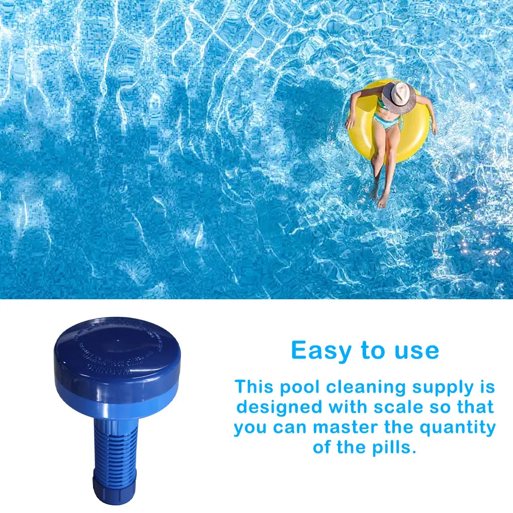 

Swimming Pool Chemical Tablets Dispenser with Scale Adjustable Universal Cleaning Water Feeder Buoyancy Device Hotel
