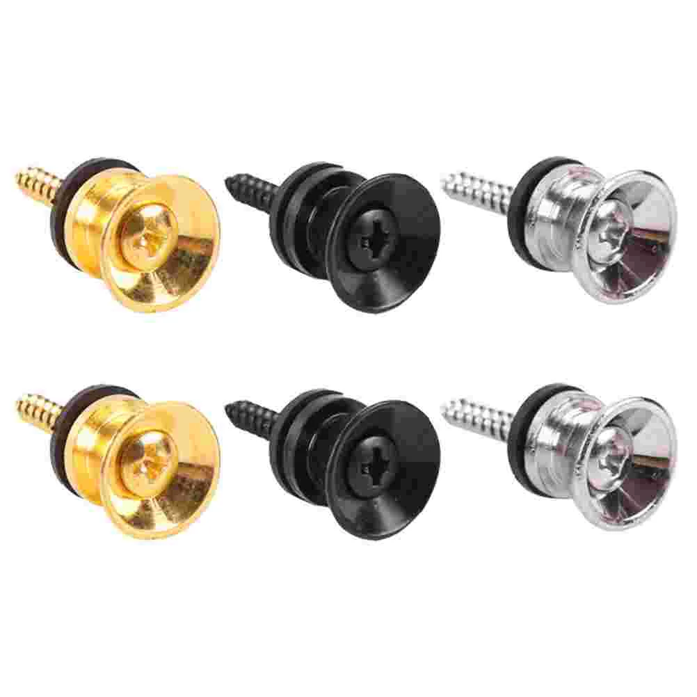 

9 Pcs Instrument Guitar Strap Nails Electric Kit Acoustic Locks Copper Belt Button Punk