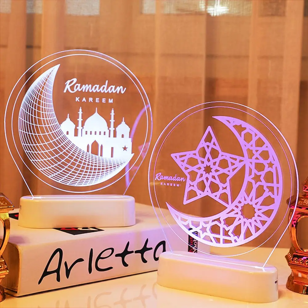 

Mosque Light For Home Islam Muslim Eid al-Fitr Decor Night Light Kareem Ramadan Eid Mubarak Decoration Ramadan Lantern