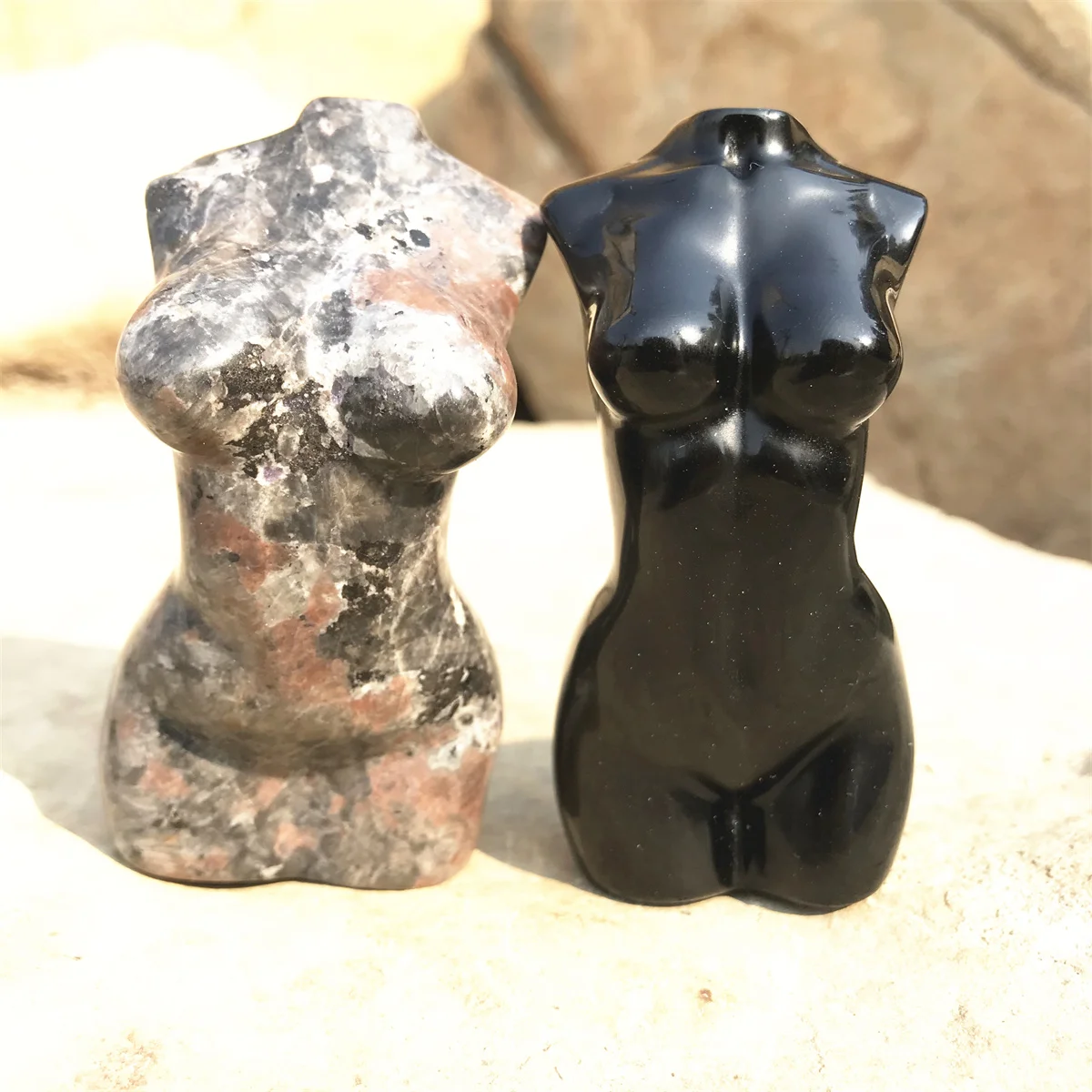 

7-8 см горячее предложение натуральный черный обсидиан украшения богиня резьба камень домашний декор