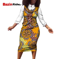 women african clothing suit 3 pcs shirt vest and skirts dashiki african wax cotton sets wy5094