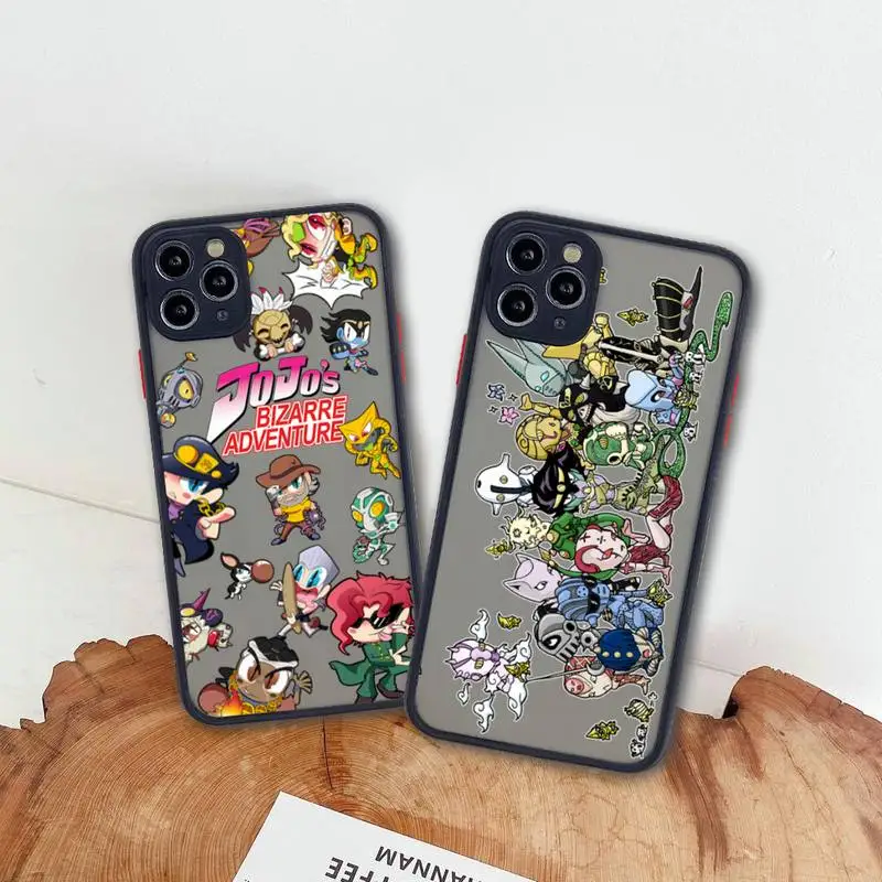 

Anime JoJo's Bizarre Adventure Phone Case For iphone 13 12 11 Pro Max Mini XS 8 7 Plus X SE 2020 XR Matte Transparent Cover