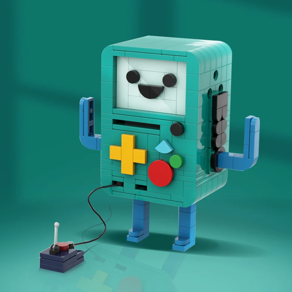 MOC Adventure Time Beemo Bricks Аниме Мультяшная модель Креативный строительный блок Детские