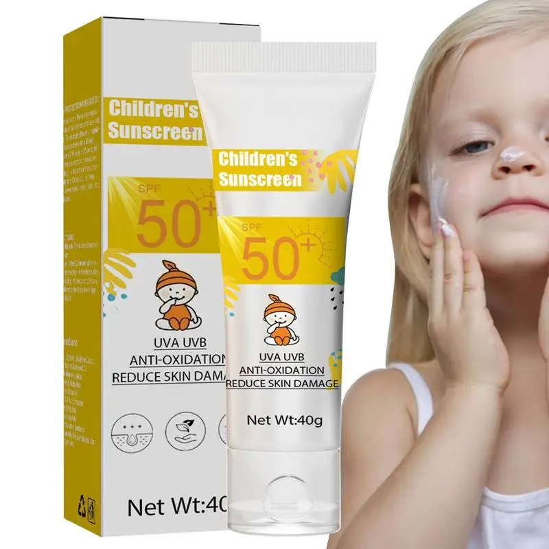 

Summer Sunscreen Cream For Kids 40g Sun Burn Repair UV Protection Skin Hydrate Moisturizer Oil Free Sunblock For All Skin Types