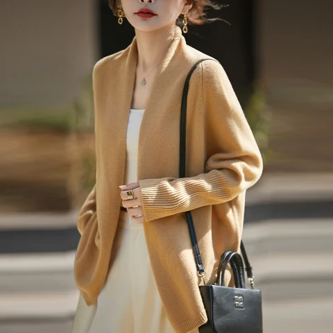 Женский кардиган MoYueBiFeng из шерсти