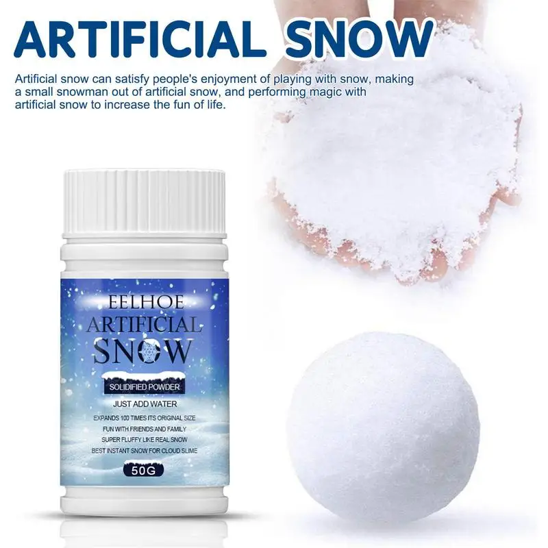 

20g Artificial Snow Powder Frozen Party Snow Queen Christmas Trees Decoration Fluffy Dry Snowflakes DIY Scene Props Supplies